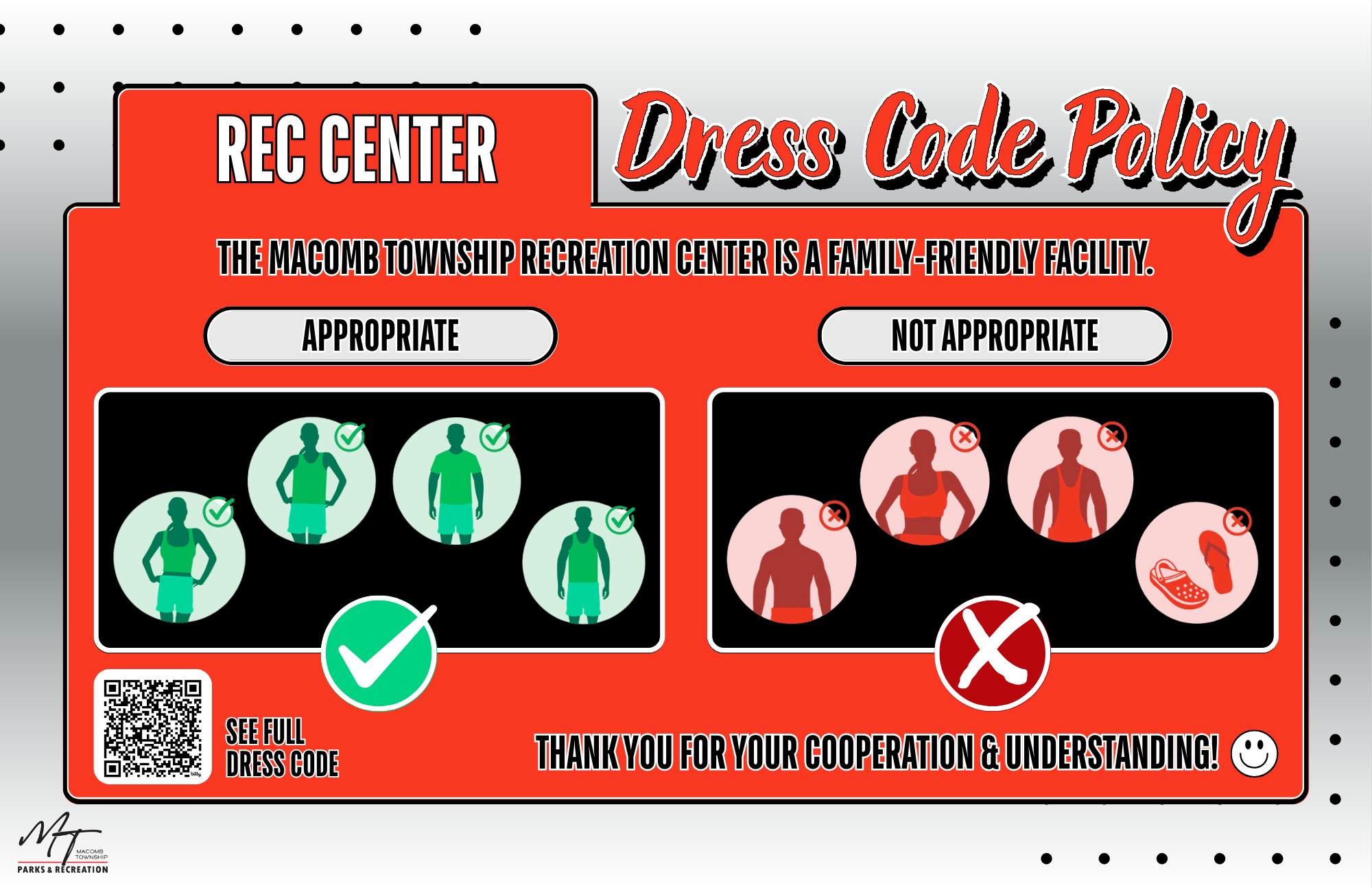 Macomb Township Recreation Center Dress Code Images