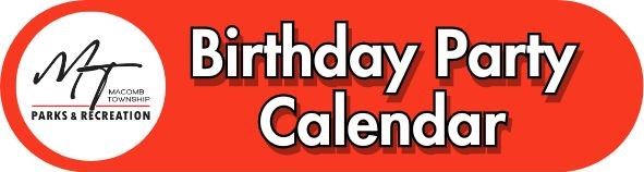 Birthday Party Calendar